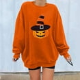 thumbnail image 4 of Sweat-shirts à Imprimé Citrouille Halloween pour Femmes Pull à Manches Longues Pull Col Rond, 4 of 6