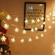 thumbnail image 1 of Fiudx Guirnalda de Luces de Copo de Nieve, 40 Led, Decoración Navideña, Diseño Flexible, 2 Modos de Luz, Funciona con Pilas, Ideal para Fiestas, Bodas y Decoración de Interiores y Exteriores, 6 M de, 1 of 7