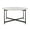 White, variant on . Round Contemporary Marble Finish Veneer Top Black Metal Large Coffee Table - Black Marble