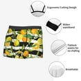 thumbnail image 3 of Yiaed Orange and Lemon Print Men's Soft Cotton Boxer Shorts Breathable Boxers Underwear Moisture-Wicking Underwear Stretch Boxer Briefs for Man-Small, 3 of 5