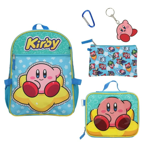 Bioworld Kirby Set de Mochila Infantil de 5 Piezas Amarilla