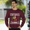 thumbnail image 3 of Christmas Sweatshirt, All I Want For Christmas Is Gains Funny Gym Sweatshirt, Muscular Santa Protein Ugly Holiday Jumper, Festive Fitness Gift for Weightlifters & Bodybuilders, 3 of 5
