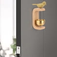 thumbnail image 3 of Advancent Timbre con succión magnética, timbre de viento tipo C, campana de latón para puertas o superficies metálicas. puede producir Decoración del hogar plata, 3 of 3
