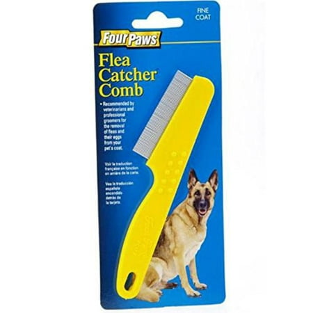 FleaWalmartb-single row (plastic), Has fine teeth to catch and remove fleas and their eggs from your pets coat. By Four (Best Way To Remove Fleas From Dog)