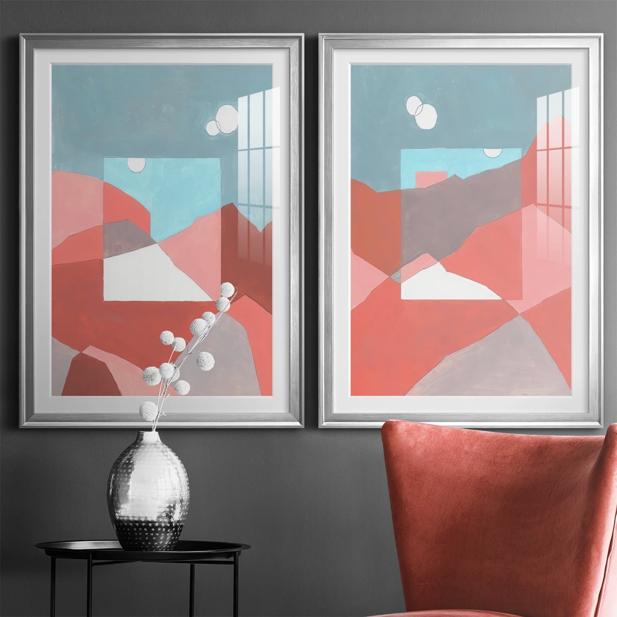 Wexford Home Desert Dreamscape I Premium Framed Print, 18.5" x 24.5" - Ready to Hang, Silver (Set of 2)