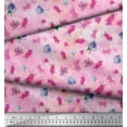 thumbnail image 3 of Soimoi Rayon Fabric Flower & Leaves Watercolor Printed Craft Fabric by the Yard 56 Inch Wide, 3 of 3
