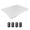 White, variant on Permanent Home Appliance Sliding Stand With Textured Bottom And Complete Mobility