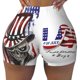 thumbnail image 2 of Fotbe Patriotic Skull Art Shorts Sin Costuras – Shorts Deportivos de Cintura Alta para Mujer, Elásticos para Gimnasio, Yoga, Running o Ciclismo-X-Large, 2 of 8