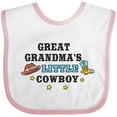 thumbnail image 3 of Inktastic Great Grandmas Little Cowboy with Cowboy Hat and Boots Boys Baby Bib, 3 of 4