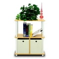 thumbnail image 3 of Pemberly Row Wood 3-Tier Storage Rack Shelving Unit w/Bins in Beech/Natural, 3 of 5