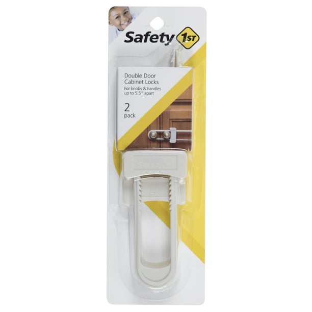 Safety 1st Double Door Lock (2pk) Easy Install, White Walmart