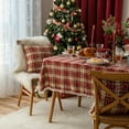 thumbnail image 2 of Rosnek Christmas Snowflake Plaid Tablecloth Scottish Tartan Checks Decorative Tablecloth for Kitchen Holiday Dinner, 55''x 55'', 2 of 6