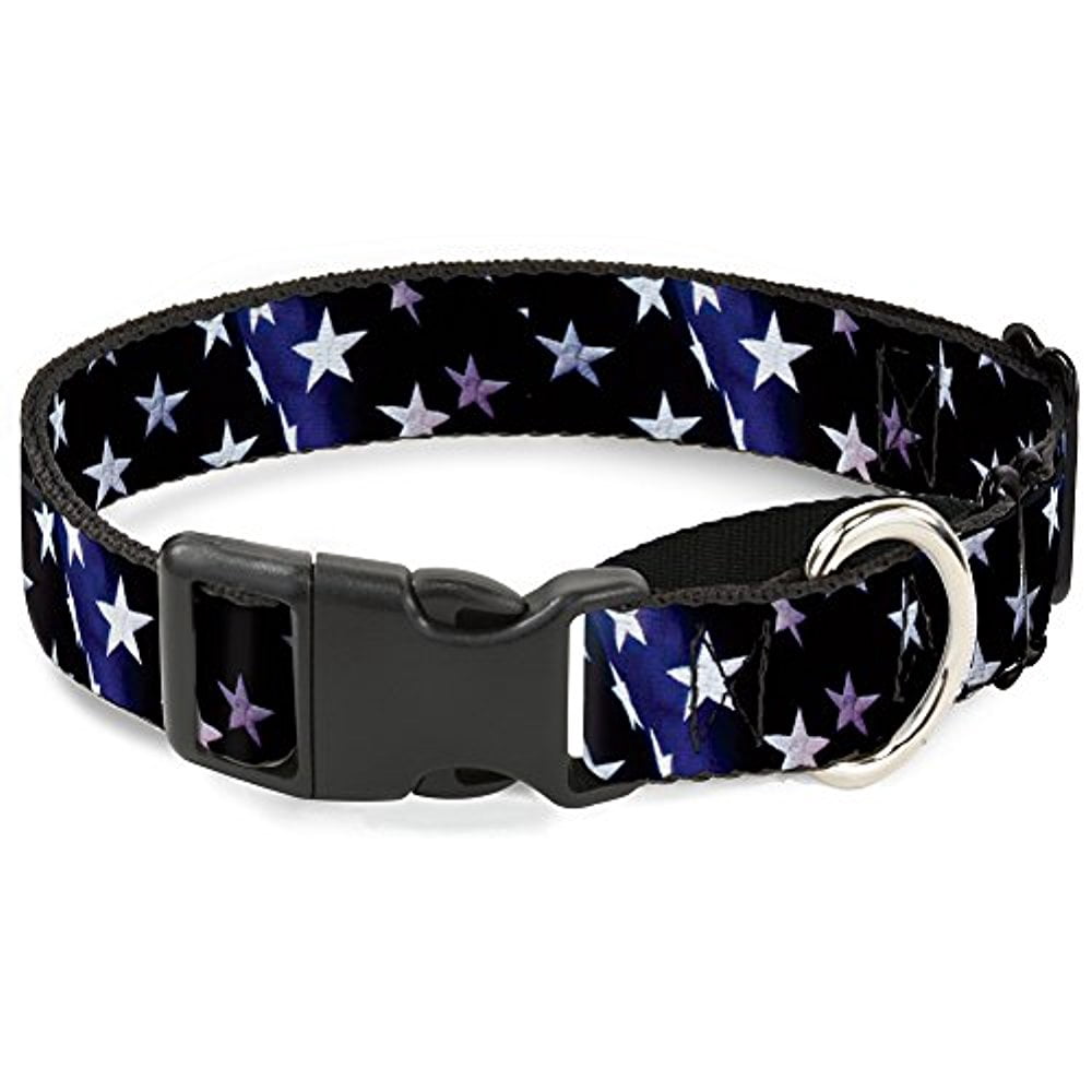 Buckle-Down American Flag Vivid Stars Blue White Martingale Dog Collar
