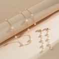thumbnail image 4 of Pearl Set Jewelry for Women Faux Pearl Jewelry Set Adjustable Pearl Choker Necklace Bracelet Pearl Drop Earrings Dainty Wedding Pearl Jewelry, 4 of 14