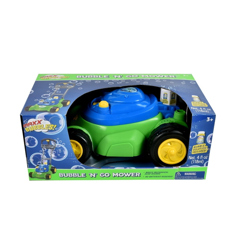 Maxx Bubbles Bubble N Go Toy Mower with Refill Solution