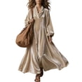thumbnail image 2 of Jowdiw Velvet Dress for Women Plus Size Long Sleeve Cowl Neck Loose A Line Maxi, 2 of 6