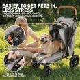 thumbnail image 5 of Magshion Heavy-Duty Dog Stroller for Large Dogs Up to 100 lbs with Ramp, Adjustable Handle & Dual Entry, Gray, 5 of 12
