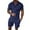 Dark Blue, variant on Zekutng Workout Sets for Men Track Suits 2 Piece Summer Casual and Short Sleeve Turndown Collar T-shirts and Shorts Set,Sizes S-5XL