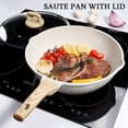 thumbnail image 7 of GiPP Nonstick Deep Frying Pan 9.5 Inch Saute Pan with Lid,Easy to Clean,Compatible with All Stovetops,with Heat-Resistant Handle, 7 of 7