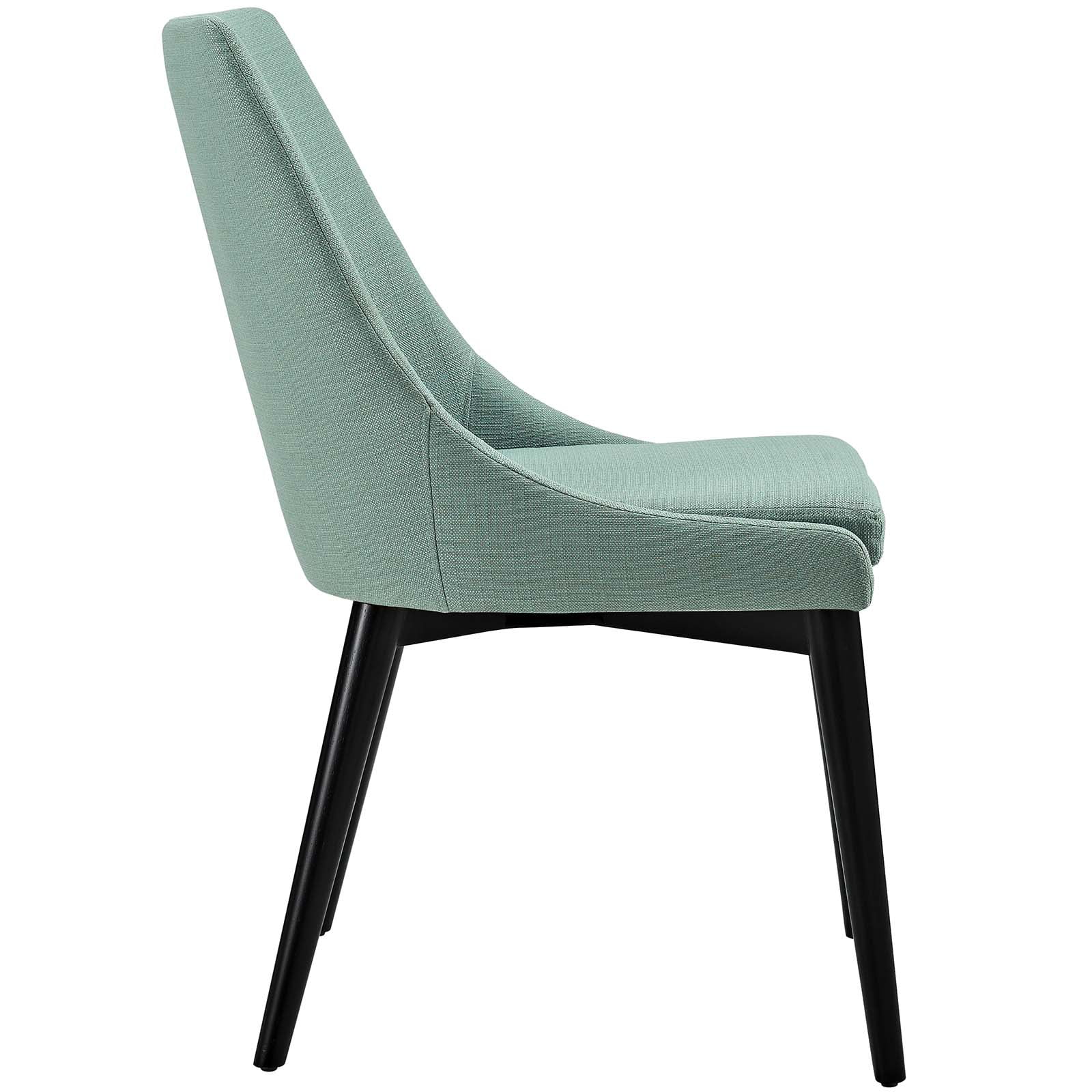 Modway Viscount Dining Side Chair Fabric Set of 2 in Laguna