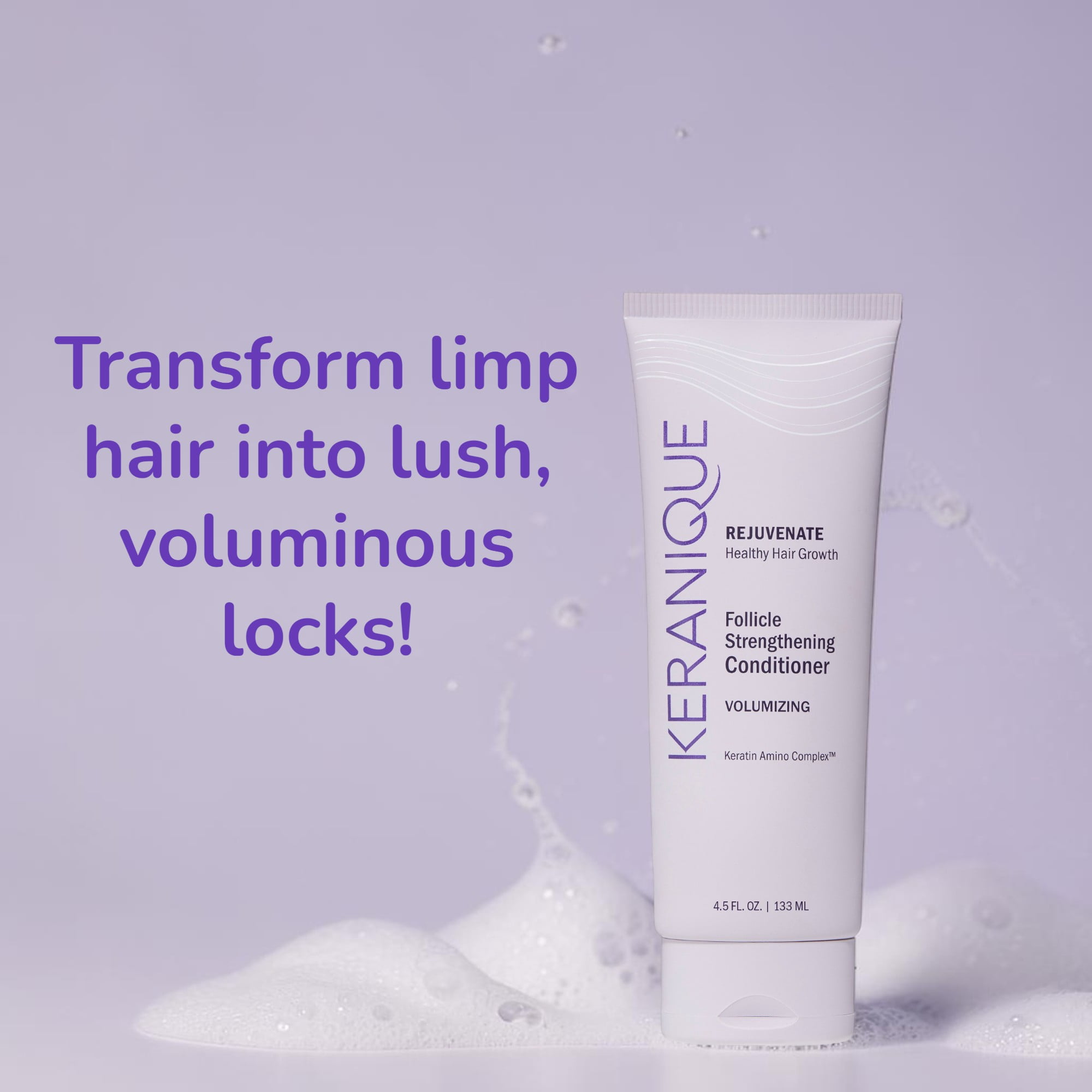 Keranique Follicle Strengthening Volumizing Shampoo for Thinning Hair, 4.5 fl oz