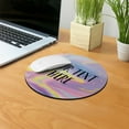 thumbnail image 6 of WIRESTER Personalized Round Mousepad with Your Text Customized Your Name on Gold Pastel Purple Pink Marble Pattern for Home, Office, and Gaming Desk, Non-Slip Circle Mousepad 7.88", 6 of 6