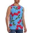 thumbnail image 2 of Bixox Men's Cherry Printed Shirt Sleeveless Fitness Tank Top-Small, 2 of 7