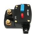 thumbnail image 3 of Disyuntor estéreo para coche de 12 V y 60 A, portafusibles reajustable manual, 3 of 8