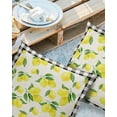 thumbnail image 2 of Pack of 2 Outdoor Pillow Covers, Farm Summer Lemon Rustic Black White Buffalo Plaid Waterproof Square Throw Pillowcase Cushion Decorative Pillow Covers for Couch Patio Tent, 16x16 in, 2 of 6