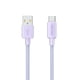 thumbnail image 1 of Cable Tipo C 1m Usb Tejido Tpe Carga Rápida Wekome WDC-03A Color Lavanda, 1 of 6