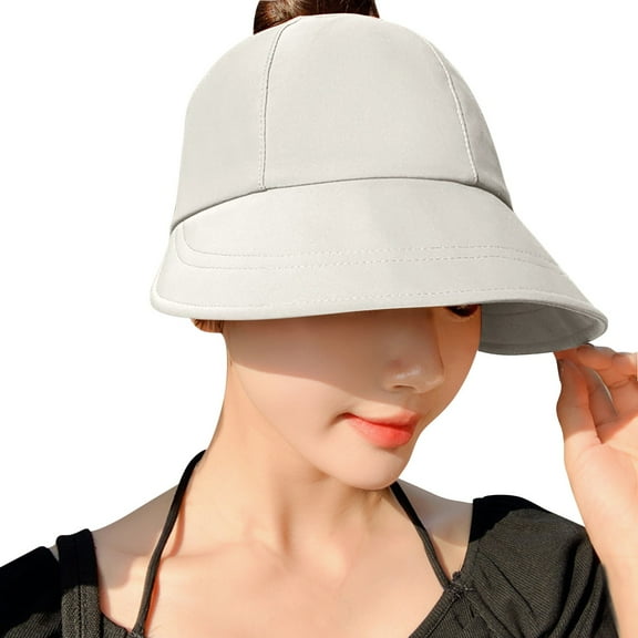 Prolriy Sun Hats for Women Beach Summer Sun Hat for Casual Everyday Wear or Outdoors Beach Hats for Women Beige