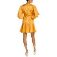 thumbnail image 2 of Ted Baker womens  Topstitch Linen-Blend Mini Dress, 6, Orange, 2 of 3