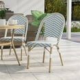 thumbnail image 6 of Furniture of America Devey Modern Aluminum Patio Chairs in Blue (Set of 2), 6 of 6