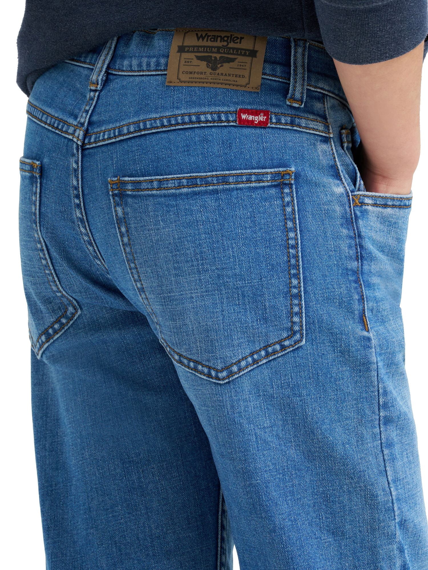 Wrangler® Boys Straight Fit Denim Jeans, Sizes 4-18 Regular, Slim, & Husky