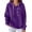 Purple, variant on Bibifish Womens Hoodies Solid Color Drawstring Hood Long Sleeve Hoodies With Pocket Loose Fit Modern Casual Dates Daily Timeless Pullover Tops