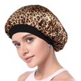 thumbnail image 2 of Bonnet banda elástica ancha para el cuidado del cabello de las mujeres, capote rizado natural de satén de pelo largo de doble capa de impresión del casquillo del sueño brand modelStyleType, 2 of 2