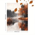 thumbnail image 3 of Qisvanset 12x16 Inch Muted Autumn Pond Canvas Wall Art, Neutral Vintage Scenery Modern Farmhouse Wall Decor, 3 of 8