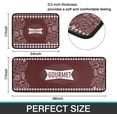 thumbnail image 3 of Wine Red Rug 2 Pieces Buffalo Plaid Kitchen Rugs Set Farmhouse Gourmet Decor Kitchen Mat, Water Absorb Microfiber Kitchen Mat 17"x 47"+17" x 23, 3 of 5