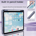 thumbnail image 5 of DWPSG Case for iPad (A16) 11th Generation 11 inch 2025, iPad 10th Generation Case 10.9 inch 2022 with Pencil Holder, Smart Trifold Stand Cover with Slim Soft TPU Back Shell, Purple, 5 of 9