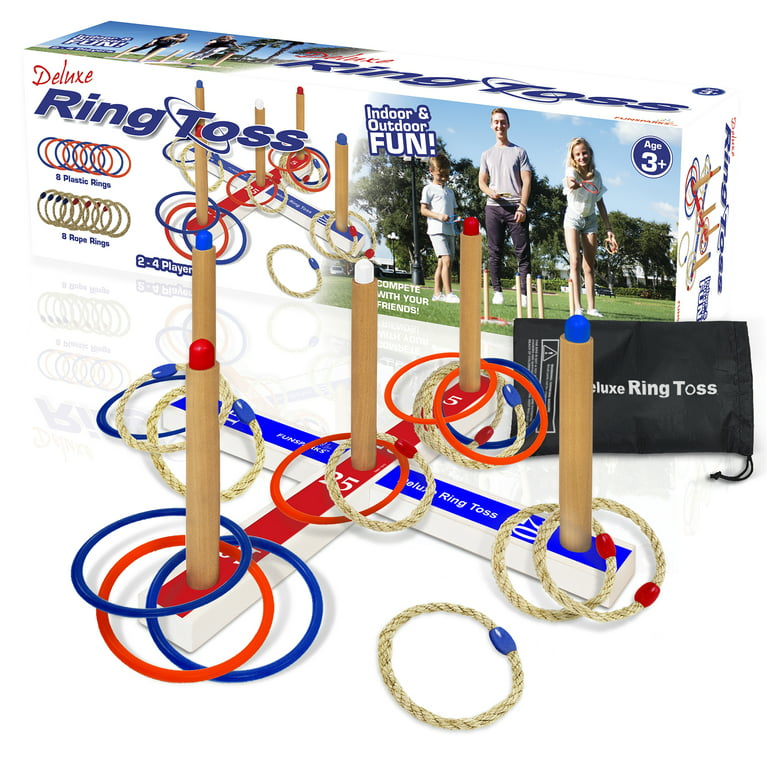 Rope Rings for Ring Toss, Set of 6, Lawn Game, Carnival Game, Ring the  Bottle, Sisal Rope, Outdoor Fun 