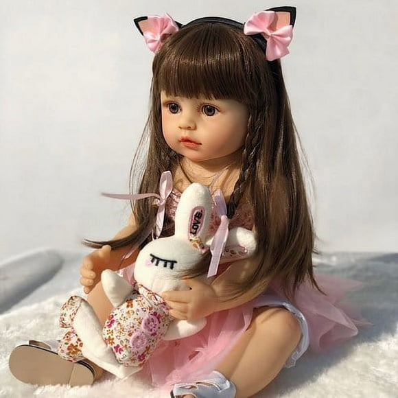 Realistic Princess Reborn Baby Doll for 4-6 Years Old Girls - 55cm Plastic Playmate with Princess Accessories, Voice-Activated Feature, IdealToy for Imaginative Role Play, Contact Seller for Details