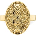 thumbnail image 4 of 14k Yellow Gold Oval Shield w/Double Hearts Ring - Ring Size 7.0, 4 of 8