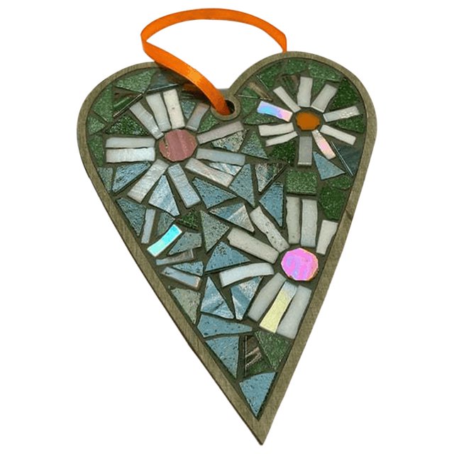 Artesanías De Mosaico De Plumas Arte de mosaico hecho a mano DIY mosaico corazón manualidades para niños y adultos (corazón)