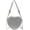 Silver, variant on Evening Bag for Women Luxury Heart Shape Clutch Bag Rhinestone Handbag Bridal Wedding Purse Glitter Shoulder Bag