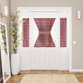 thumbnail image 7 of PowerSellerUSA French Door Curtain, Elegant Buffalo Plaid Curtains for Front Door, Classic Farmhouse Country Decor Plaid Gingham Checkered Design Door Curtains, 54" W x 40" L Single Panel, Burgundy, 7 of 7