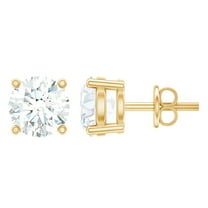 Rosec Jewels 2 Ct Lab Grown Diamond Stud Earrings (EF-VS Quality) - Ready to Gift, 18K Yellow Gold
