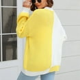thumbnail image 4 of ShomPort Women's Fall Sweater Cardigans Casual Open Front Knit Coat Long Sleeve Color Blocked Fashion Cardigans, 4 of 9