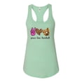 thumbnail image 3 of Peace Love Baseball Sports Ladies Racerback Tank Top, Mint, Medium, 3 of 5