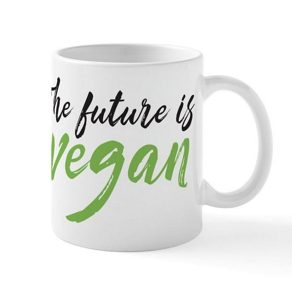 CafePress - The Future Is Vegan - 11 oz Ceramic Mug - Novelty Coffee Tea Cup