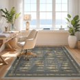 thumbnail image 3 of Design&I 8'x10' Washable Area Rug Snag-Free Bass Wildlife Collage Lake Lure Border Trophy Hunting Fishing Flowing Dynamic for Dining Room, Large Office, Lounge, 3 of 7